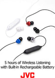 Wireless Earbud Headphones, Sweat Proof, 5 Hours Long Battery Life, Secure and Comfort Fit with 3 Button Remote - HAFY8BTB (Black)