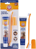 Arm & Hammer for Pets Tartar Control Kit for Dogs | Contains Toothpaste, Toothbrush & Fingerbrush | Reduces Plaque & Tartar Buildup | Safe for Puppies, 3-Piece , Beef Flavor Arm and Hammer