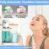 25Oz Electric Mouthwash Dispenser for Bathroom,Plastic Dispenser with Cup Holder