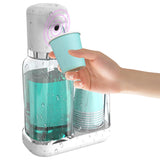 25Oz Electric Mouthwash Dispenser for Bathroom,Plastic Dispenser with Cup Holder