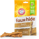 for Pets Faux-Hide Dog Dental Treat Twists, 12 Pcs - 4 Pack | Rawhide Free Dog Dental Chews in Chicken Flavor Baking Soda Formula Dog Dental Treats for Fresh Breath