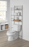 3-Shelf over the Toilet Steel Storage Shelf Unit, Satin Nickel, Holds up to 30 Lb Capacity