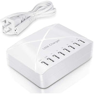 USB 8 Port Desktop Portable Charging Station Suitable for Charging Multiple Devices simultaneously Super Compatible with Mobile Phones Tablets Bluetooth Earphones and Other USB Charging Devices