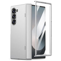 Maxdara for Z Fold 6 Phone Case Samsung Z Fold 6 Case with Hinge Protection & Built-in Screen Protector & Support Wireless Charging Hard PC Cover Case for Samsung Galaxy Z Fold 6 5G (Silver)