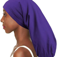 Women's Satin Satin Lined Adjustable Long Nightcap