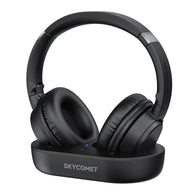 SKYCOMET Wireless Headphones for TV TV Headphones Wireless for Seniors with Versatile Transmitter Charging Base Audio Sync Bluetooth Headphones for TV Christmas Birthday Gifts for The Elderly