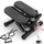Steppers For Exercise - Mini Stair Stepper Machine With Resistance Bands 330lbs Twist Stepper Portable Exercise Equipment For Full Body Workout-Black