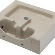 Floating Bathroom Sink Wall Mounted - Lordear 21"x16" Bathroom Vessel Sink Floating Wall Hung Sink Rectangle White Porcelain Ceramic Vessel Vanity Sink Art Basin with Faucet Hole and Overflow