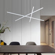 ROYAL PEARL 3 Light LED Pendant Light Modern Chandelier Linear Art Chandelier Adjustable Pendant Hanging Light Fixture for Living Dining Room Kitchen...