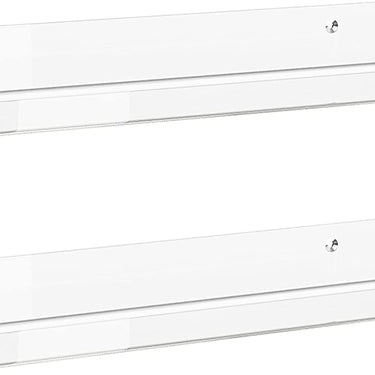 Acrylic Floating Shelves, 1 Pack of two 36 inches Invisible Acrylic Floating Wall Ledge Shelf, Wall Mounted Nursery Kids Bookshelf, Spice Rack, Bathroom Storage Shelves for Cosmetics, Photos, Books, Spice
