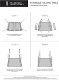 Aluminum Portable Folding Camp Table With Carry Handle - By Trademark Innovations, White