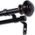 Elegant Window Treatment Telescoping Double Curtain Rod Set with Classic Cap, 3/4-Inch Diameter, Adjusts from 48 to 84 Inches, Black with Antique Bronze Finish