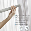 Room Divider Tension Curtain Rod For Windows 141 to 161 Inch Extra Long Tension Rods Outdoor Curtain Rod,Adjustable Spring Window Curtain Tension Rod Pressure Extendable Curtain Rod,White