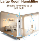 AILINKE Humidifiers for Bedroom Large Room, 3.4Gal/13L Large Room Floor Humidifiers for Home, Top Fill, Humidistat, Quiet, Aroma Box, Easy to Clean, White