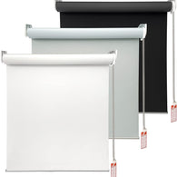 100% Blackout Roller Window Shades, Window Blinds with Thermal Insulated, UV Protection Waterproof Fabric, roll up and Down Blinds for Home and Office (Black - 34