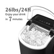 HAILANG Portable Ice Maker Machine for Countertop, 2 Sizes Bullet Shaped Ice, 9 Ice Cubes Ready in 7 Minutes, with Ice Scoop and Basket for Home/Office/Bar