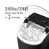 HAILANG Portable Ice Maker Machine for Countertop, 2 Sizes Bullet Shaped Ice, 9 Ice Cubes Ready in 7 Minutes, with Ice Scoop and Basket for Home/Office/Bar