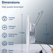 Amico 5/6 inch 5CCT LED Recessed Lighting 12 Pack, Dimmable, IC & Damp Rated, 12.5W=100W, 950LM Can Lights with Baffle Trim, 2700K/3000K/4000K/5000K/6000K Selectable, Retrofit Installation - ETL & FCC