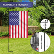 YEAHOME Garden Flag Holder Stand, Premium Yard Flag Holder Weather-Proof Metal Powder-Coated Flagpole with Clip and Stopper for Easter Garden Flag, Spring Garden Flag, Outdoor Garden Decor