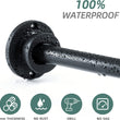 BRIOFOX Industrial Curved Shower Curtain Rod 42-72 Inches, Stainless Steel Adjustable Round Shower Rod for Bathroom, Telescoping Design, Need To Drill (Matte Black)