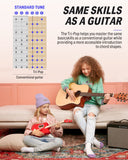 Donner Kids Guitar 3 String Mini Acoustic Guitar for Beginner, free Lessons & APP, Stuner, Picks and other Accessories, Gift for Children, Tri-pop Series - Red