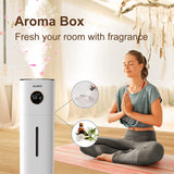 AILINKE Humidifiers for Bedroom Large Room, 3.4Gal/13L Large Room Floor Humidifiers for Home, Top Fill, Humidistat, Quiet, Aroma Box, Easy to Clean, White