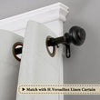 H.VERSAILTEX Window Curtain Rods for Windows 48 to 84 Inches Adjustable Decorative 3/4 Inch Diameter Single Window Curtain Rod Set with Classic Finials, Black with Antique Bronze Finishing