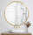 PexFix Round Mirror Circle Mirror 36" Aluminum Alloy Frame Wall Mounted Mirror Bathroom Vanity Mirror - Titanium Gold