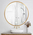 PexFix Round Mirror Circle Mirror 36" Aluminum Alloy Frame Wall Mounted Mirror Bathroom Vanity Mirror - Titanium Gold