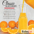 1 Liter Glass Carafe - Drink Pitcher & Elegant Wine Carafe Decanter - Carafe Set of 4 - Mimosa Bar Carafes & Juice Glasses - Easy Pour Bottle Containers - Glass Water Carafe - 34 oz by Kitchen Lux