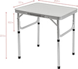 Aluminum Portable Folding Camp Table With Carry Handle - By Trademark Innovations, White