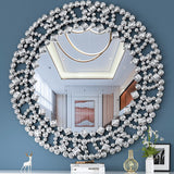 Hasipu Wall Mirrors Decorative,32'' Round Mirror Wall Decor,Wall Mirrors for Living Room